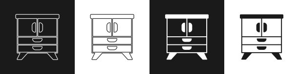 设置抽屉图标孤立的黑色和图片下载