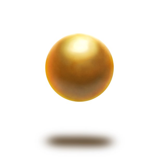 金色的金属球漂浮在空中，背景是白色的图片下载