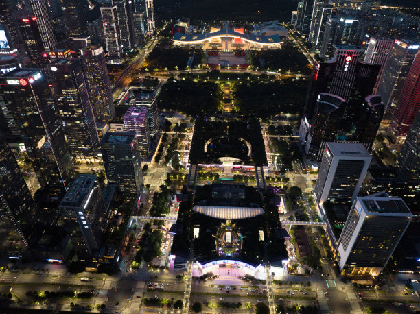 中国深圳市区夜景图片下载