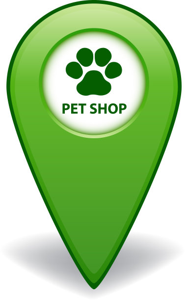 宠物店绿色地图指针GPS导航图片下载