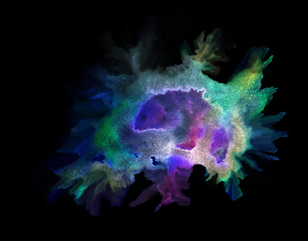 显微镜下的细菌和病毒细胞，抽象插图图片下载