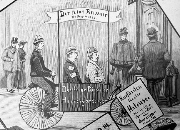 广告机会，一辆自行车送来的男士服装海报图片下载