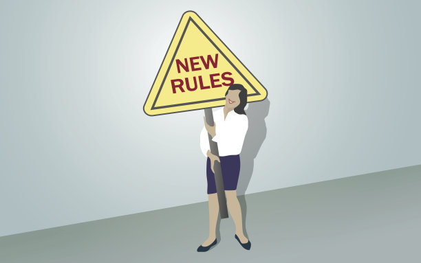 新规则-女商人的签名和文本。图片下载