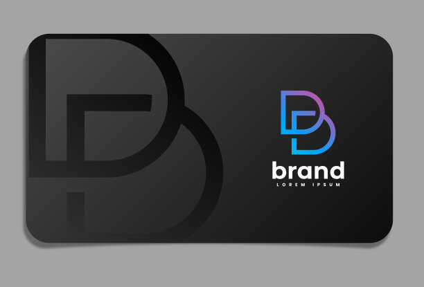 名片上的字母B标志图片下载