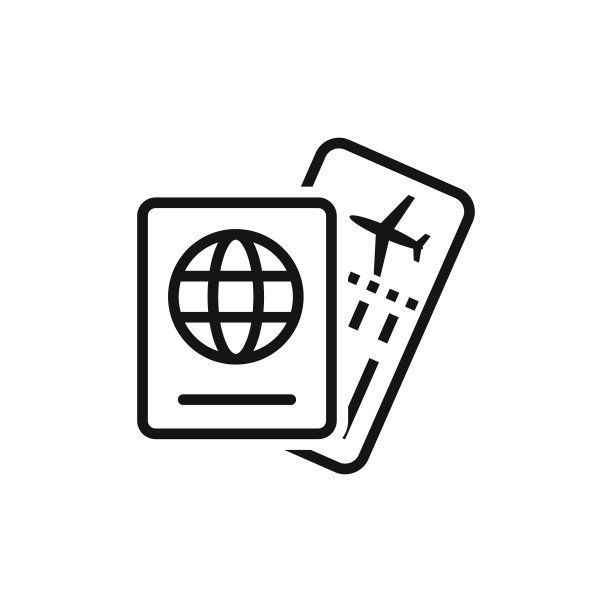机票和护照图标图片下载