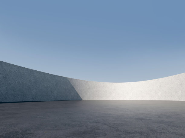 空旷的广场前的现代建筑图片下载