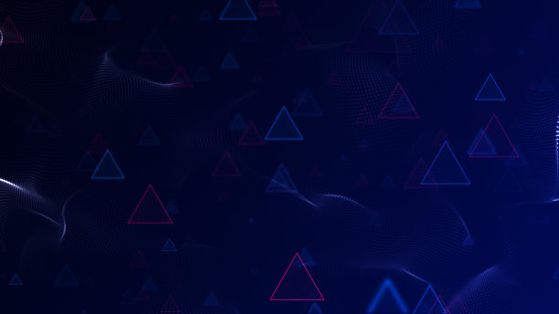 未来概念数据流和多边形三角形图片下载