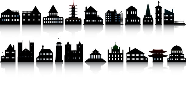 低矮建筑图片下载