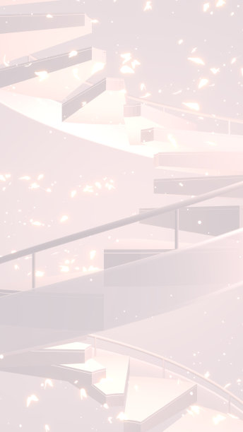 有发光蝴蝶的螺旋楼梯图片下载