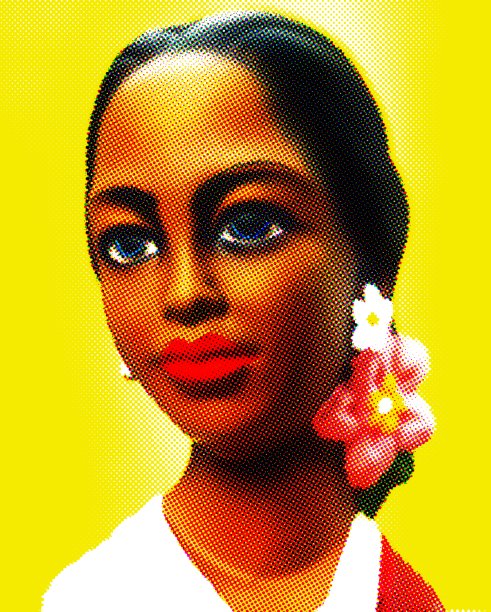 头发上插花的女人图片下载