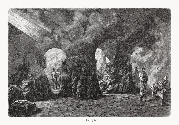 意大利威尼托地区的Battaglia Terme木刻，1893年出版图片下载