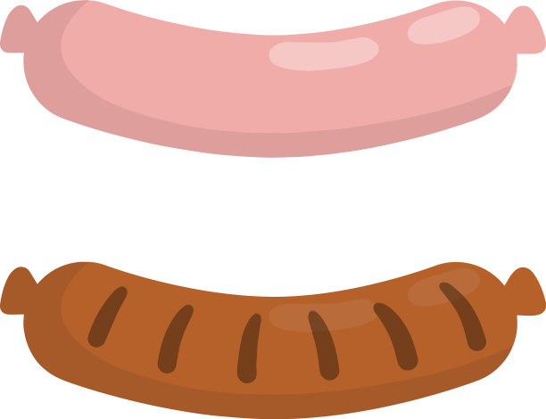 成套的生香肠和油炸肉类食品图片下载