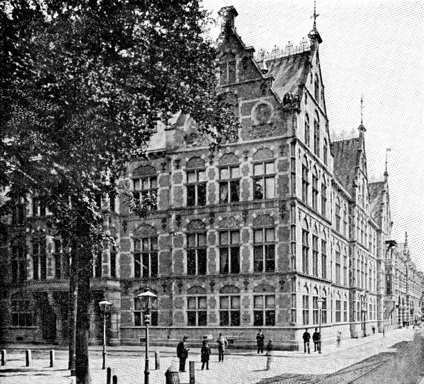 荷兰海牙的司法部大楼，19世纪图片下载