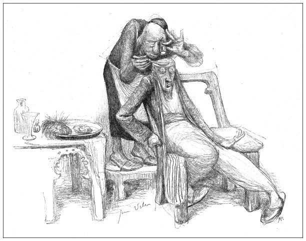 古董插图:“大脑修复者”寓言图片下载