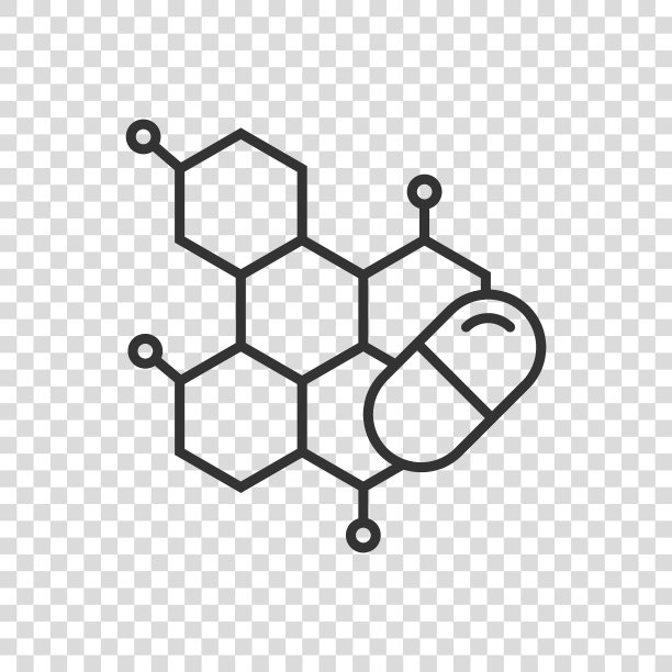 维生素药丸注意图标在平坦的风格。胶囊矢量插图在白色孤立的背景。抗生素标识的经营理念。图片下载