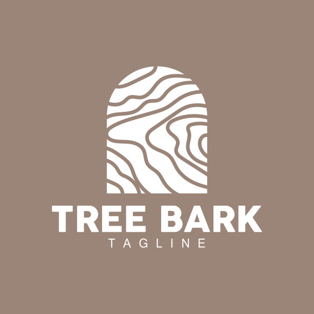 树皮标志，木材树的简单纹理矢量设计，符号说明图片下载