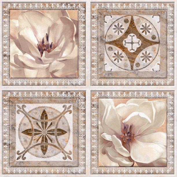 无缝瓷砖背景在葡萄牙风格。马赛克图案。荷兰、葡萄牙、西班牙、意大利风格瓷砖。图片下载