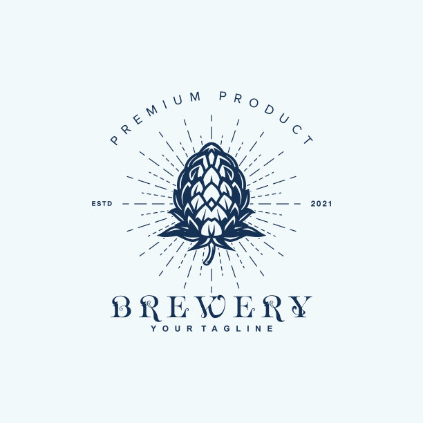 复古啤酒厂标志设计矢量插图模板的想法图片下载