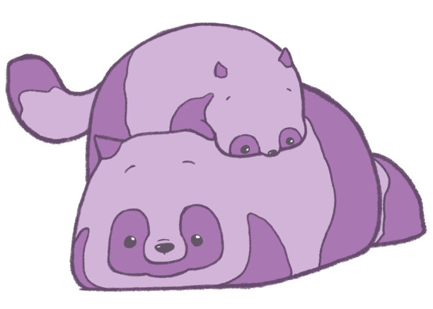 重叠的双亲和子tanuki图片下载