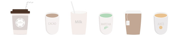 饮料是纸杯和杯子。可装水、果汁、茶和咖啡的软纸杯。矢量图图片下载
