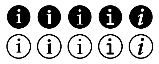 一组信息图标。社会图标。向量图片下载