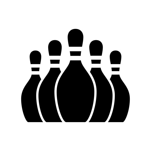 保龄球引人注目的胜利图标矢量设计模板图片下载