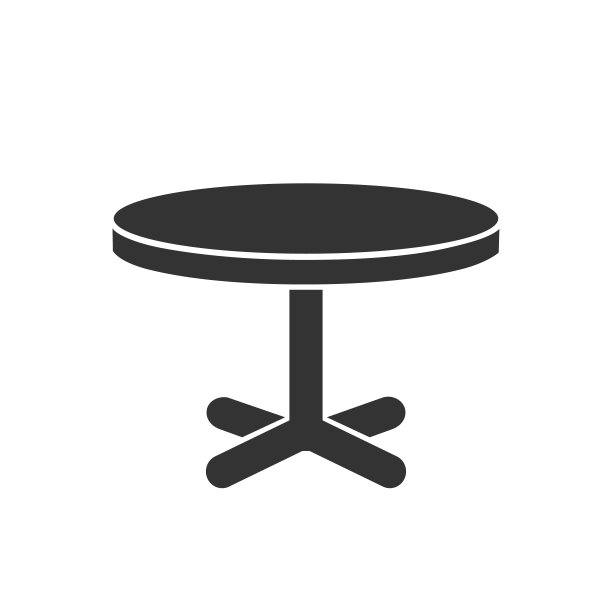 圆桌图标矢量标志图片下载