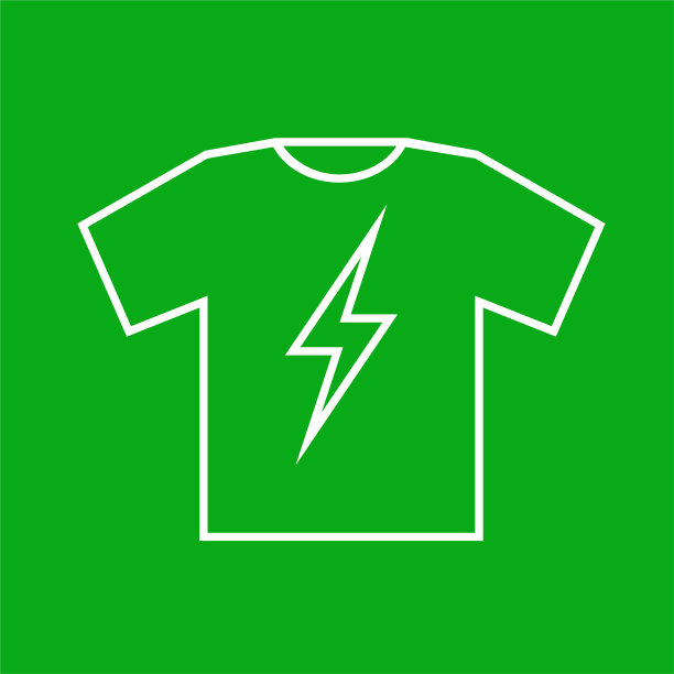 带有闪电图标的t恤图片下载