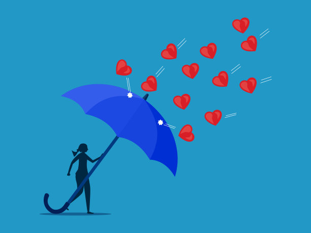 打击思想。妇女撑伞防止心脏病发作图片下载