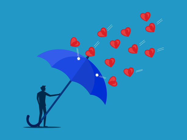 打击思想。商人拿着伞防止心脏病发作图片下载