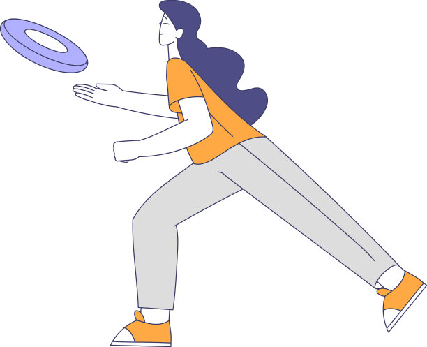 快乐的女人角色玩飞盘或投掷图片下载