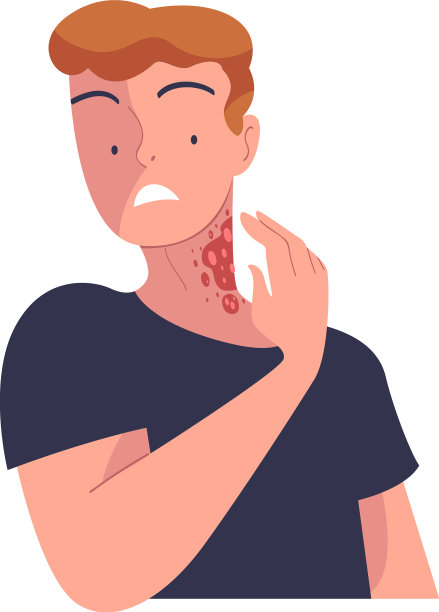 男人性格与皮肤问题的痛苦图片下载