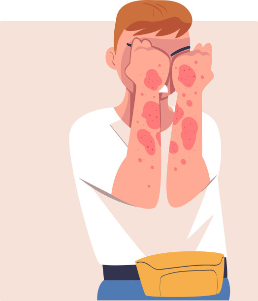 男子性格与皮肤问题的痛苦图片下载