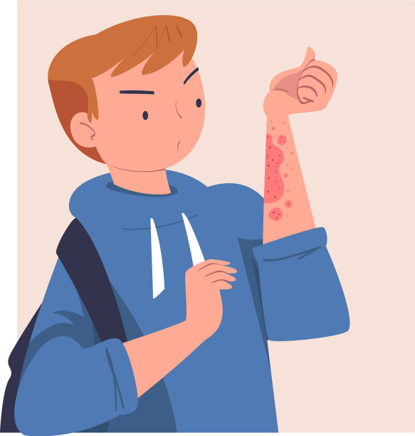 男人性格与皮肤问题的痛苦图片下载