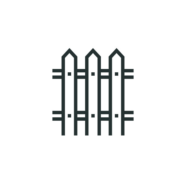 农场和栅栏线图标图片下载