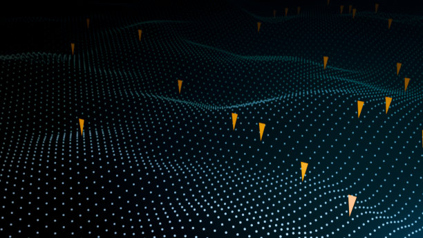 科技相关概念背景与线和点，3d渲染图片下载