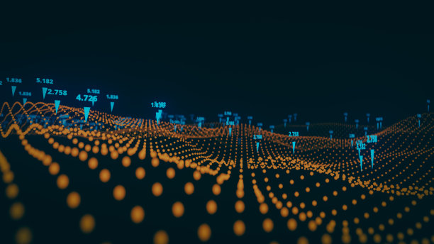 科技相关概念背景与线和点，3d渲染图片下载