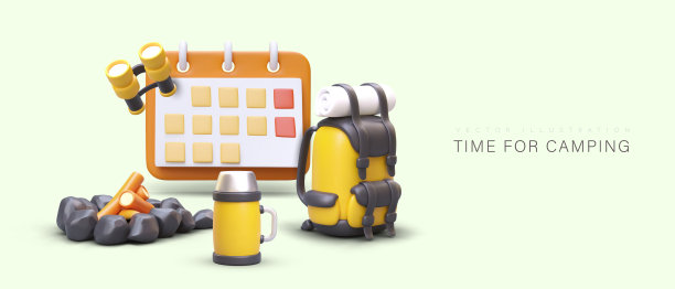 露营时间到了。计划旅行，组织聚会图片下载