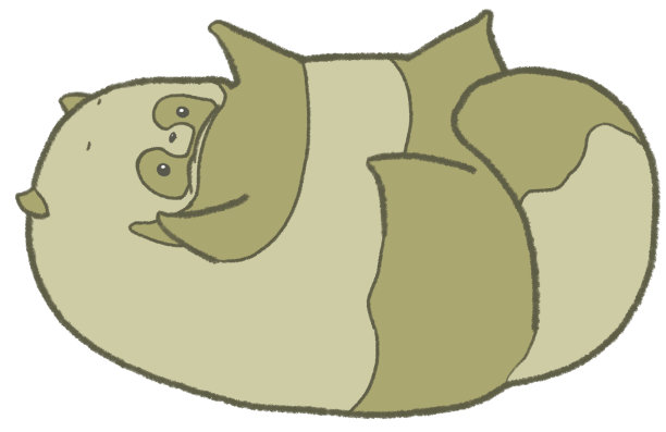 一只在仰卧时活动四肢的狸猫图片下载