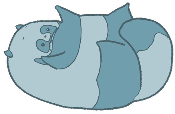 一只在仰卧时活动四肢的狸猫图片下载