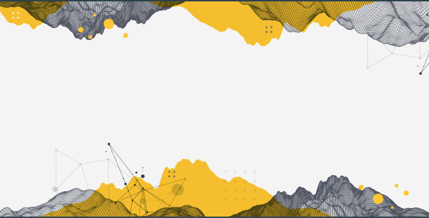 抽象线框山的背景。现代科技艺术元素。表面插图。图片下载