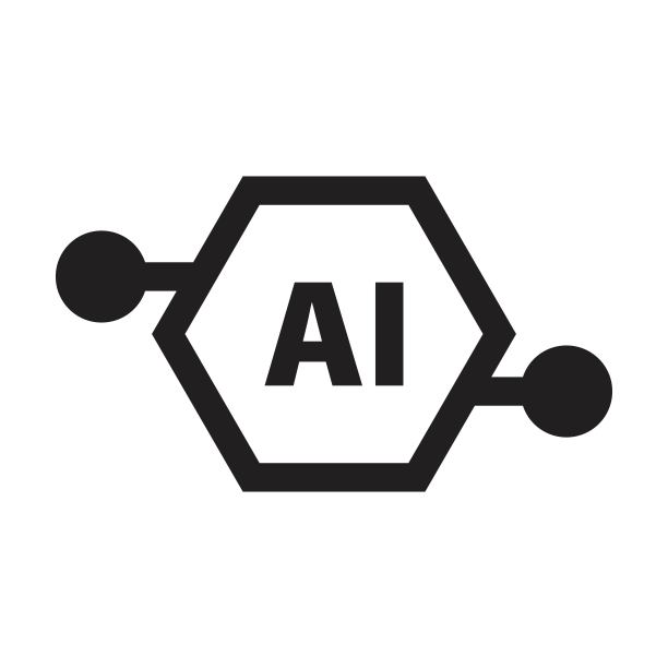 用于计算机和技术的AI人工智能数字微芯片图标图片下载