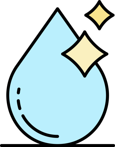 闪亮过滤水滴图标颜色轮廓图片下载