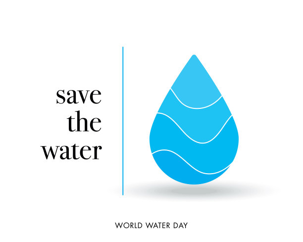 世界水日-矢量水滴概念库存说明图片下载