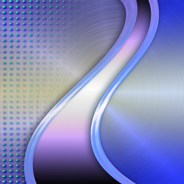 闪亮的浅蓝色金属雕刻板与装饰带。图片下载