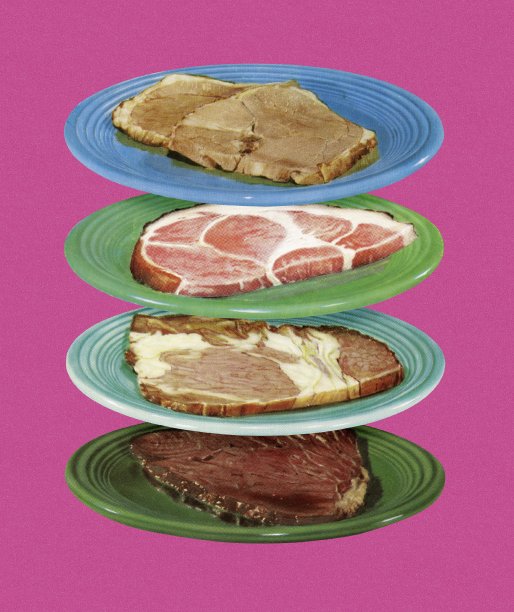 装着肉片的盘子图片下载