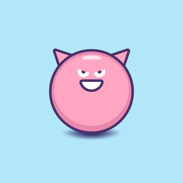 蓝色背景的表情图片下载