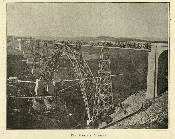 加拉比高架桥，加拉比高架桥，横跨法国Truyère的铁路拱桥图片下载