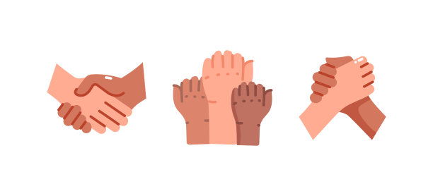 团队合作，握手，伙伴关系平面图标图片下载