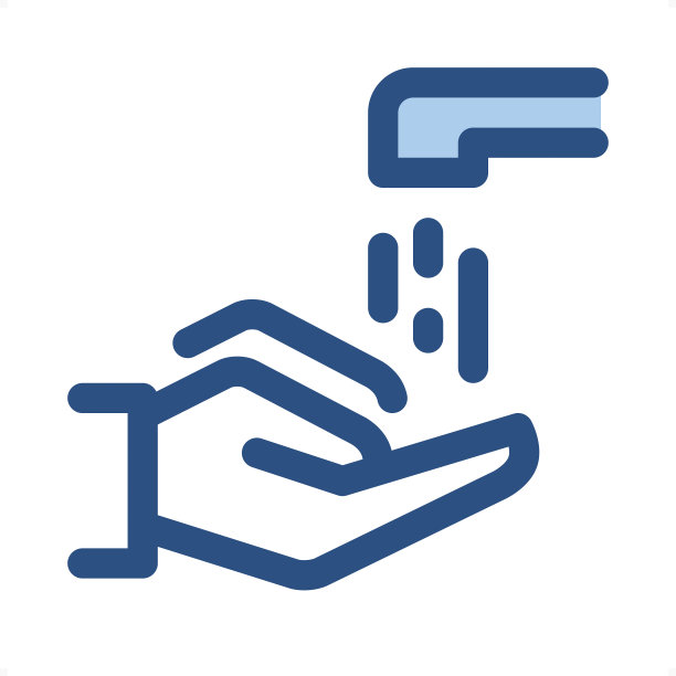 水龙头和手 - 轮廓图标 - 像素完美标志图片下载